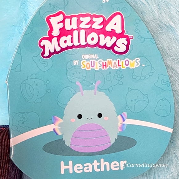HEATHER 🪰 12" Blue Dragonfly FuzzAMallow w Irridescent Wings Squishmallow NWT - Picture 3 of 9